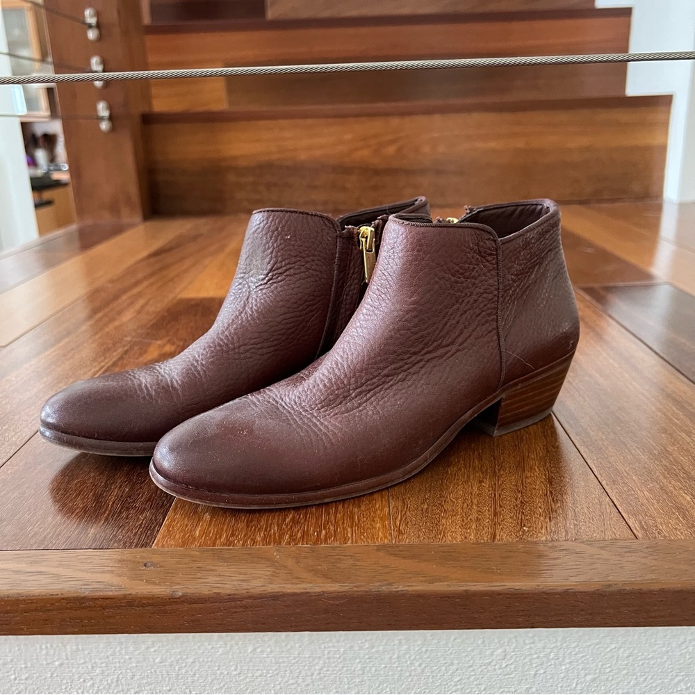 Sam Edelman Brown Leather Ankle Boots